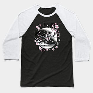 Kawaii Astronaut Outer Space Japanese Sakura Funny Space Baseball T-Shirt